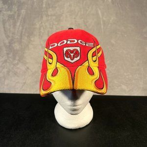 Speedway Blues Dodger Flame Hat Men's One Size Red Yellow Racing Cap